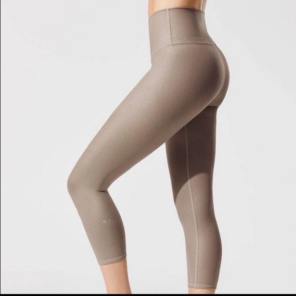 Alo airbrush* high waist * gravel cropped leggings
